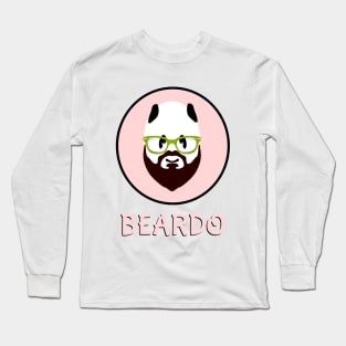 Beardo Panda with a Beard Long Sleeve T-Shirt